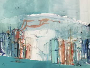 Original Architecture Paintings by Gisela Gaffoglio