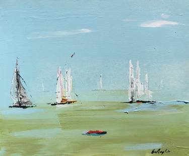 Original Abstract Expressionism Boat Paintings by Gisela Gaffoglio