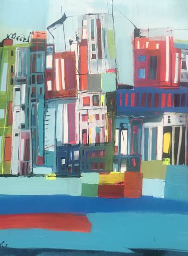 Print of Abstract Architecture Paintings by Gisela Gaffoglio