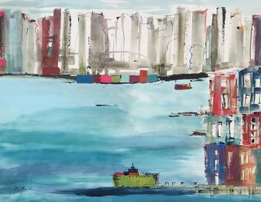 Print of Abstract Architecture Paintings by Gisela Gaffoglio