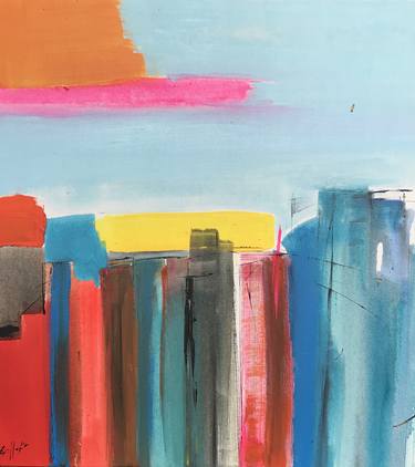 Print of Abstract Architecture Paintings by Gisela Gaffoglio