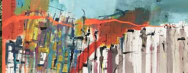 Original Abstract Architecture Paintings by Gisela Gaffoglio