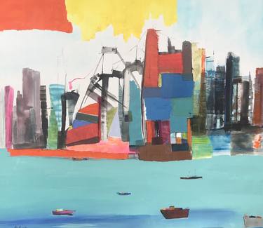 Print of Abstract Architecture Paintings by Gisela Gaffoglio