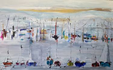 Print of Abstract Boat Paintings by Gisela Gaffoglio