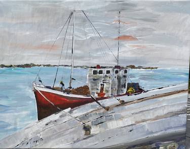 Print of Boat Paintings by Gisela Gaffoglio