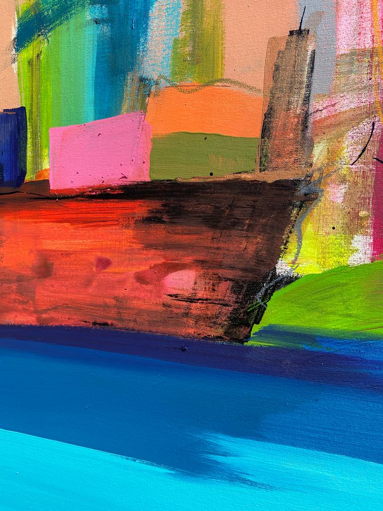 Original Abstract Expressionism Abstract Painting by Gisela Gaffoglio