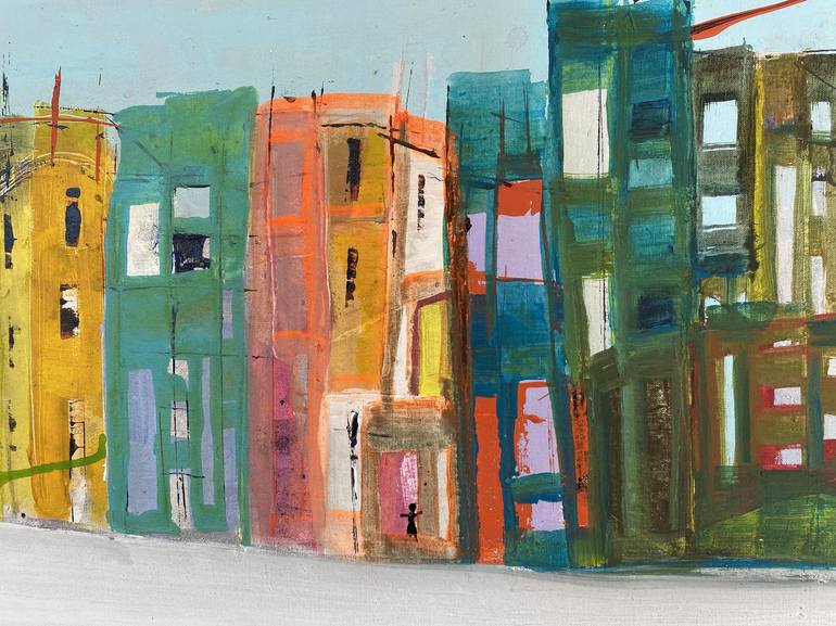 Original Expressionism Architecture Painting by Gisela Gaffoglio