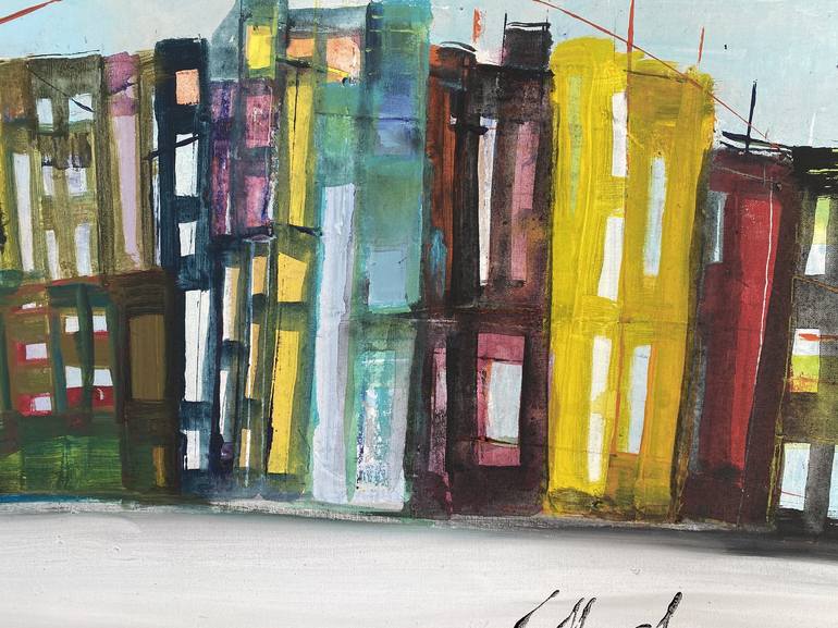 Original Architecture Painting by Gisela Gaffoglio