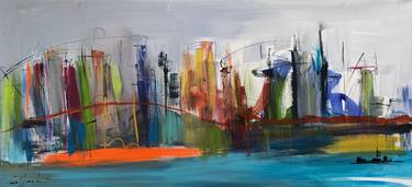 Print of Abstract Expressionism Architecture Paintings by Gisela Gaffoglio