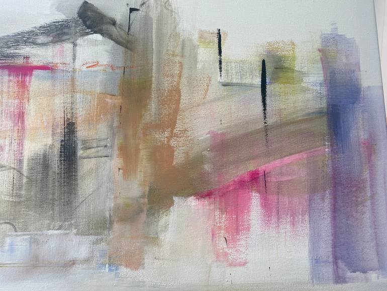 Original Abstract Architecture Painting by Gisela Gaffoglio