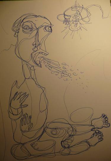 Original Dada People Drawings by Daniel Dorcak