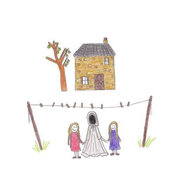 Original Folk Children Drawings by Hannah Taggart