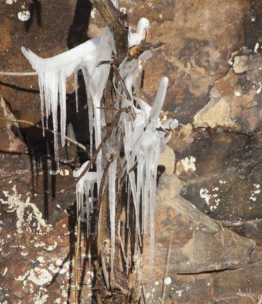 Ice Formations on the Side of a Cliff thumb