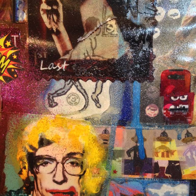 Original Abstract Expressionism Cartoon Collage by Gareth Taylor