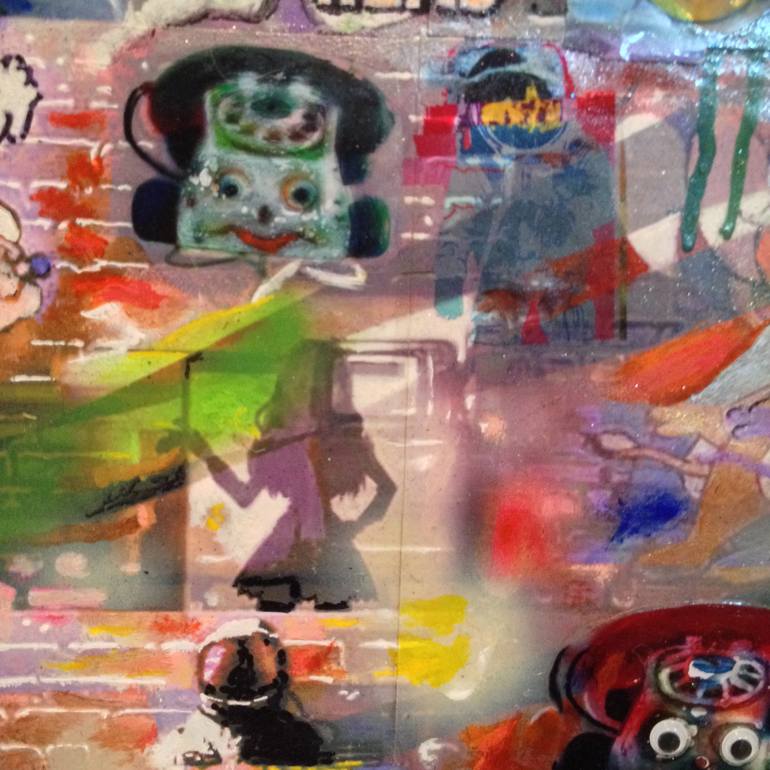 Original Abstract Expressionism Cartoon Collage by Gareth Taylor