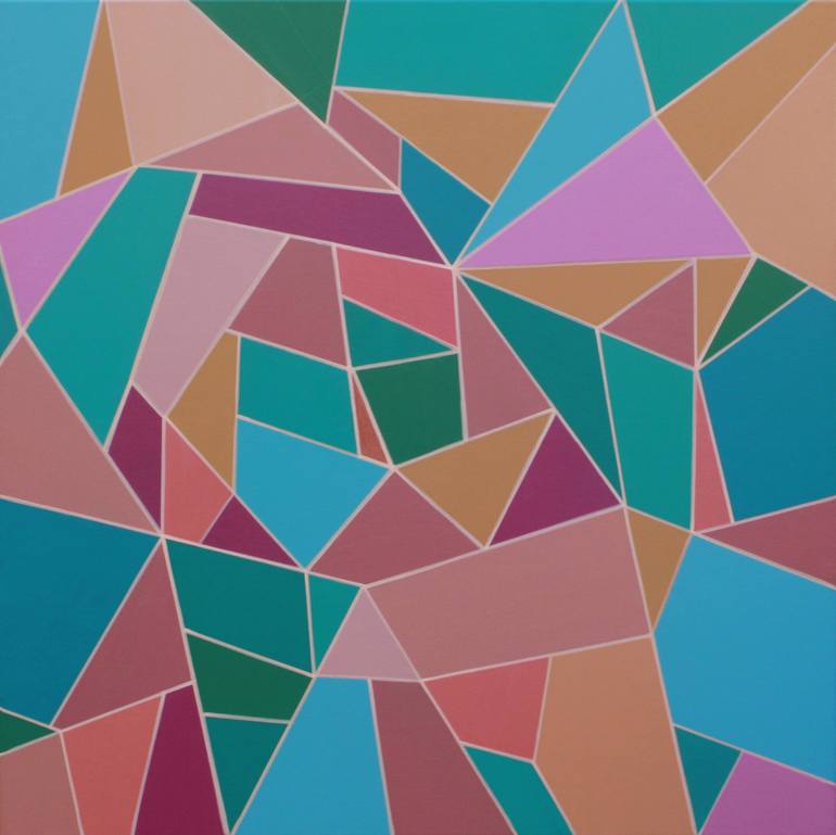 Original geometric Abstract Painting by Lyra Morgan