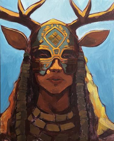 Original Folk Fantasy Painting by Karsten Hoop
