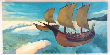 Original Realism Boat Painting by Karsten Hoop
