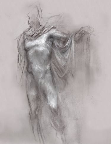 Original Figurative Nude Drawings by Matthew Freel