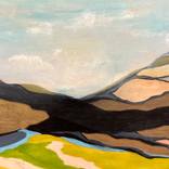 Contemporary Landscape Painting - Colorful Hills and Valleys by Adrianna MJW