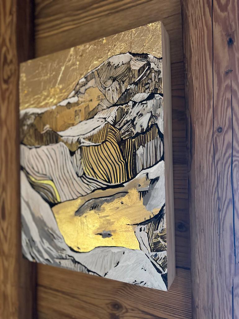 Original Abstract Expressionism Landscape Painting by Adrianna Mjw