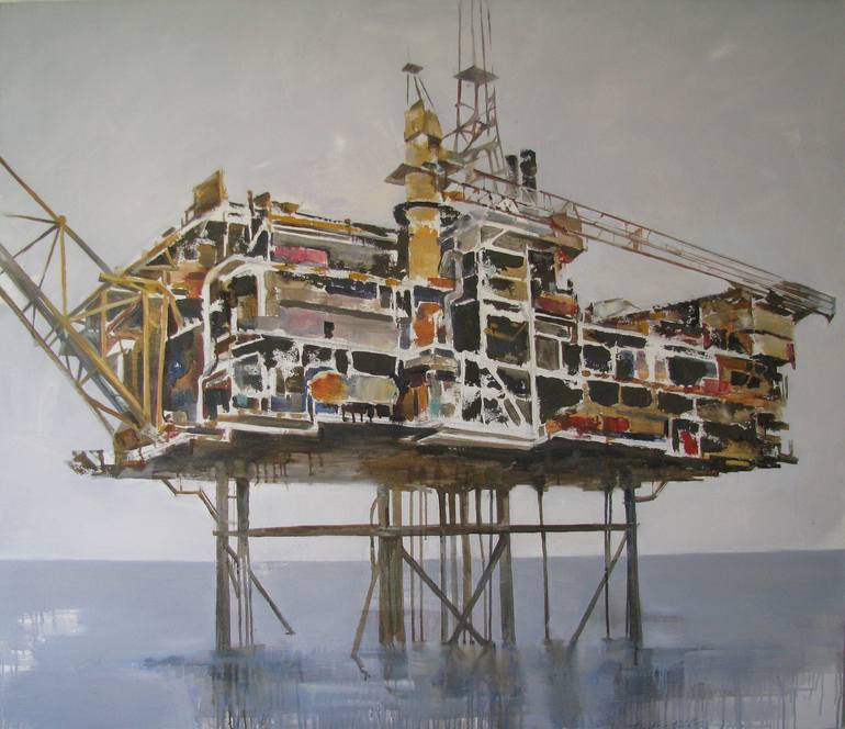 Oil rig Painting by Igor Prokofiev | Saatchi Art