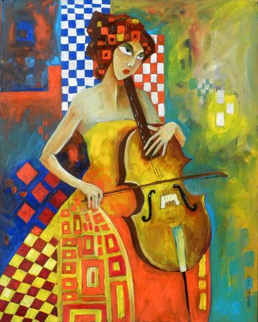 Original Art Deco Music Paintings by Miroslav Hajnos