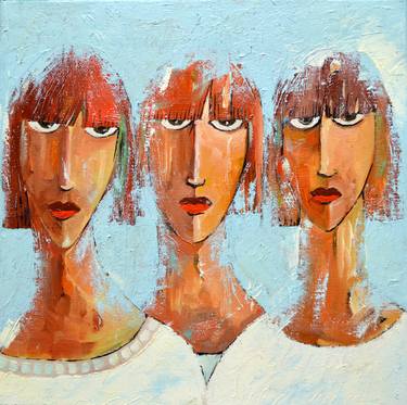 Original Figurative Women Paintings by Miroslav Hajnos