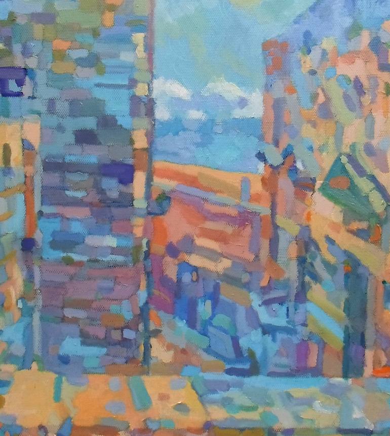 Original Abstract Architecture Painting by paul edmondson