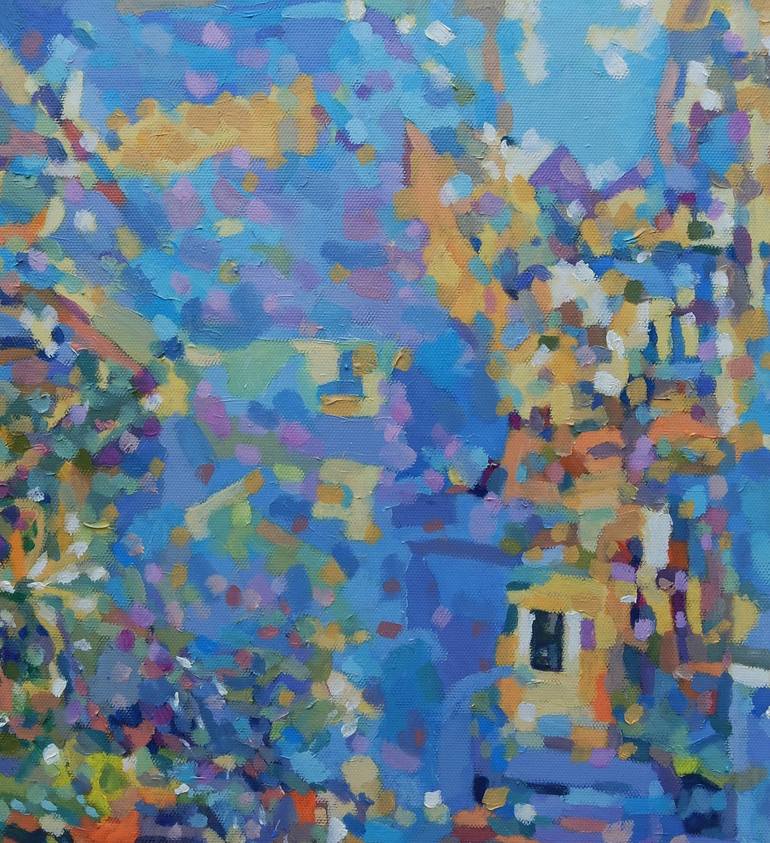 Original Abstract Architecture Painting by paul edmondson