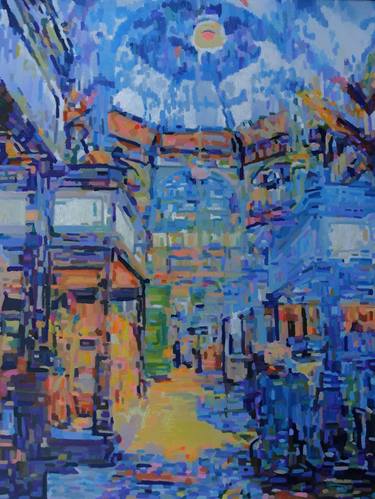 Original Abstract Architecture Paintings by paul edmondson