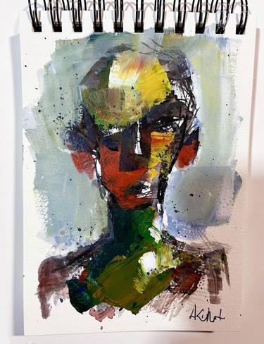 Original Abstract Expressionism Men Paintings by Allen Wittert