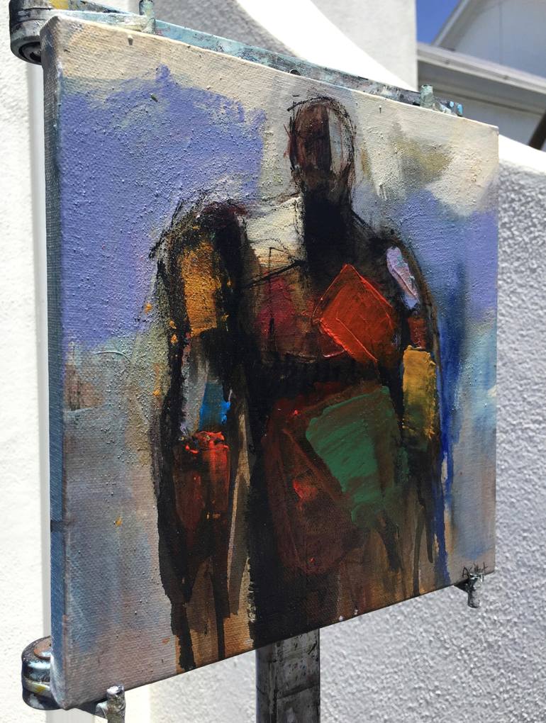 Original Abstract Expressionism Men Painting by Allen Wittert