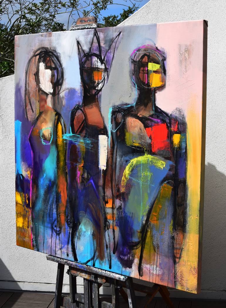 Original Abstract Nude Painting by Allen Wittert