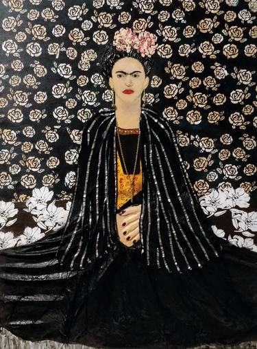 Frida Kahlo on a Bench thumb