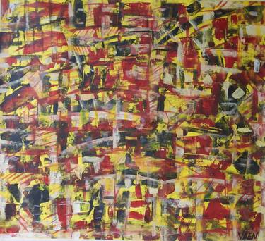 Original Expressionism Abstract Painting by Manuel Jaen