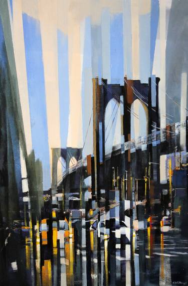 Original Abstract Cities Paintings by Rui Carruço