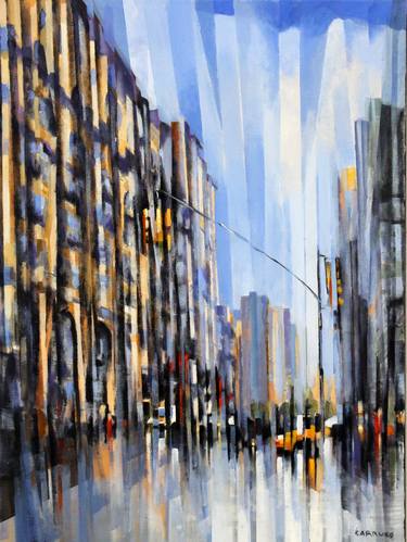 Original Abstract Cities Paintings by Rui Carruço