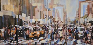 Original Abstract Cities Paintings by Rui Carruço