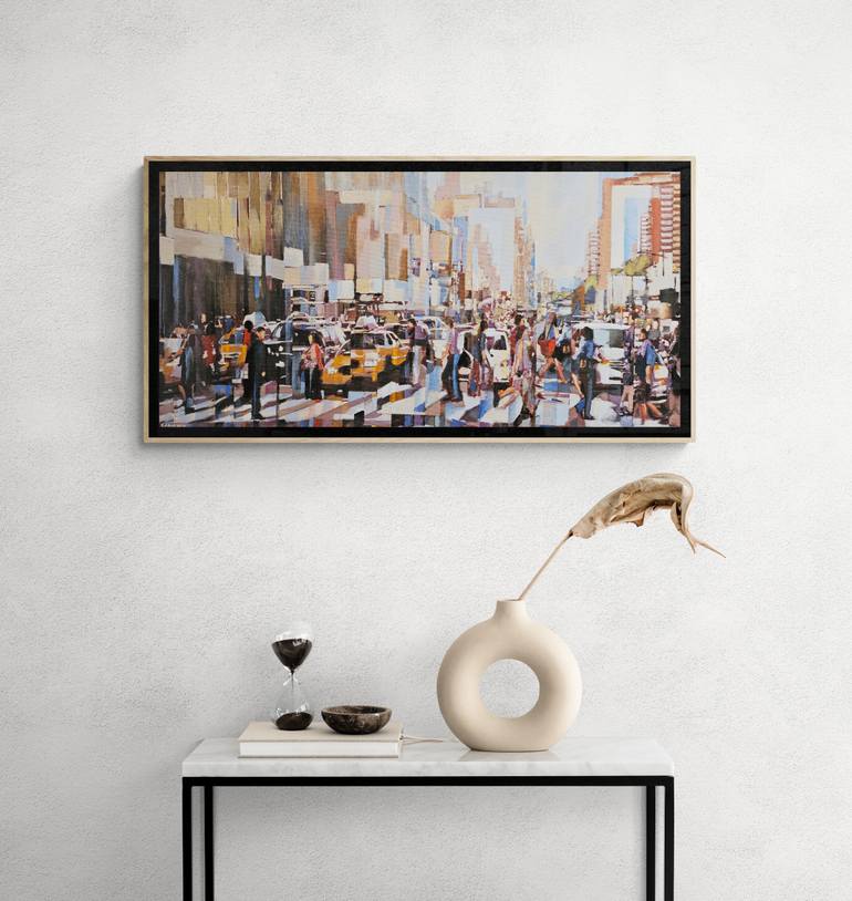 Original Abstract Cities Painting by Rui Carruço