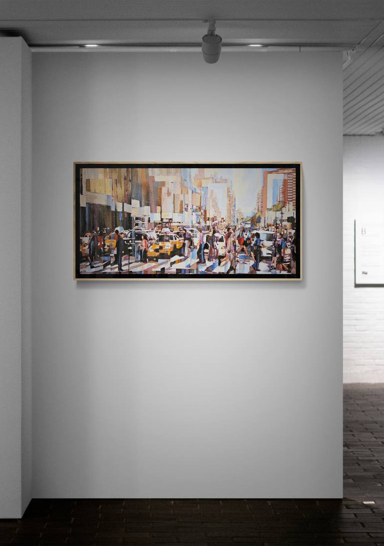 Original Abstract Cities Painting by Rui Carruço