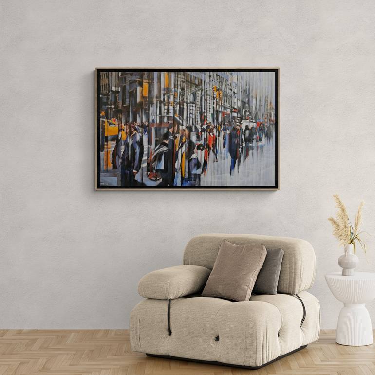 Original Abstract Cities Painting by Rui Carruço