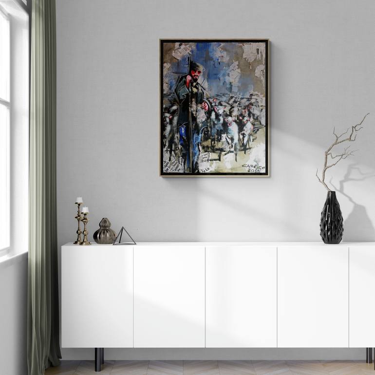 Original Abstract People Painting by Rui Carruço