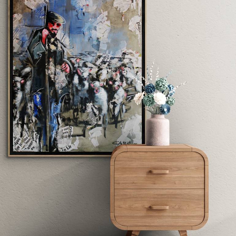 Original Abstract People Painting by Rui Carruço