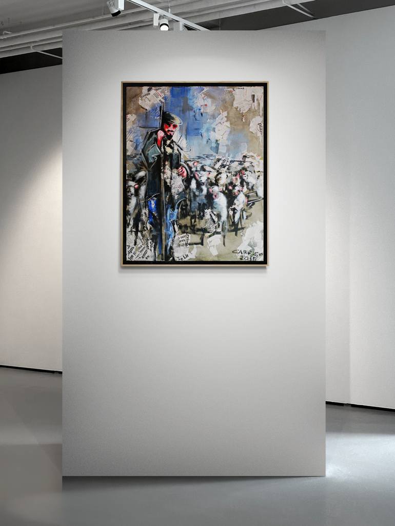 Original Abstract People Painting by Rui Carruço