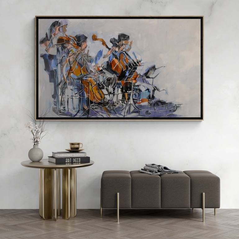 Original Abstract Expressionism Music Painting by Rui Carruço