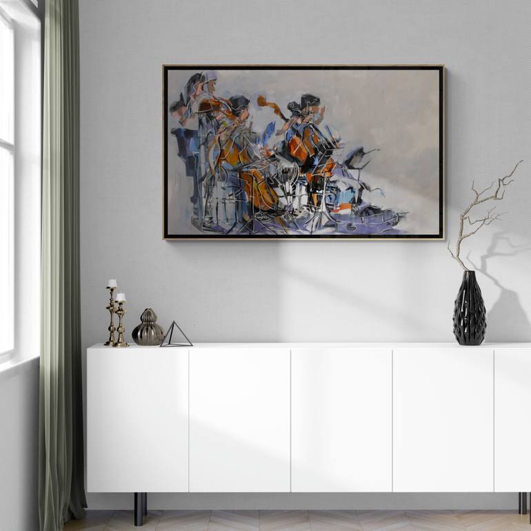 Original Abstract Expressionism Music Painting by Rui Carruço
