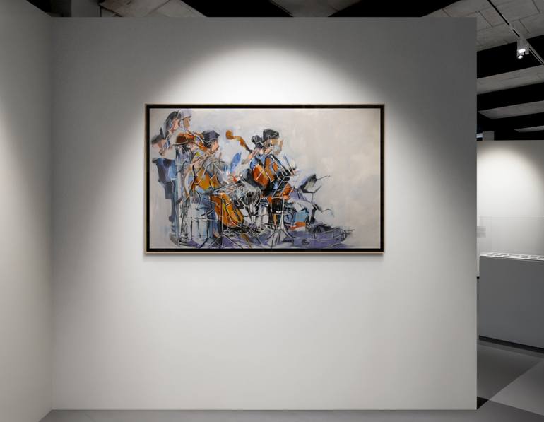 Original Abstract Expressionism Music Painting by Rui Carruço