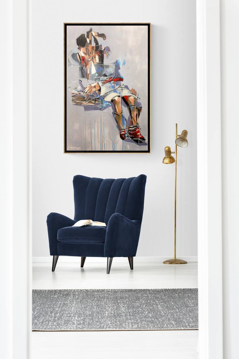 Original Abstract Expressionism Women Painting by Rui Carruço