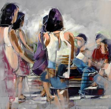 Original Abstract People Paintings by Rui Carruço